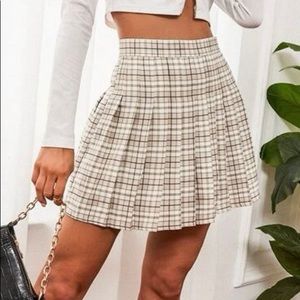 Preppy High Waisted Skater Skirt